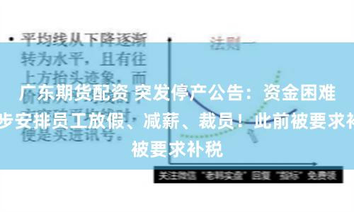 广东期货配资 突发停产公告：资金困难 逐步安排员工放假、减薪、裁员！此前被要求补税